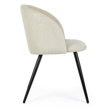 SILLA QUEEN VELVET BLANCO