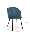 SILLA QUEEN VELVET AZUL OSC