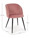 SILLA QUEEN VELVET ROSA