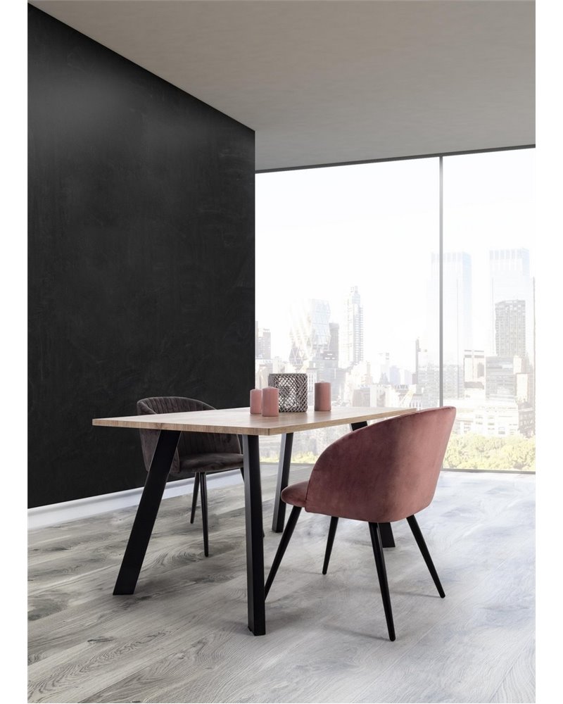SILLA QUEEN VELVET ROSA