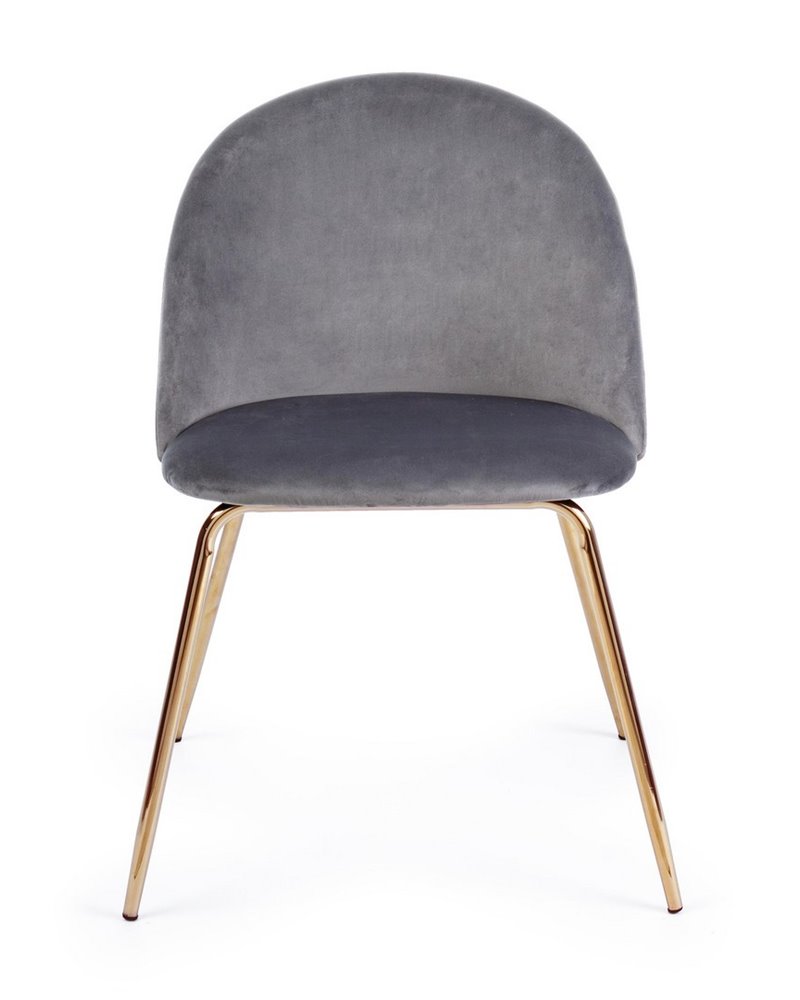 SILLA TANYA TERCIOPELO GRIS OSC
