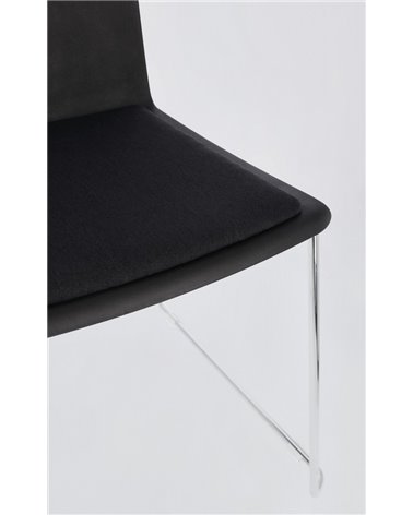 SILLA GIULIA CROMO-NEGRO