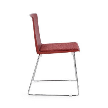 SILLA GIULIA CROMO-ROJO
