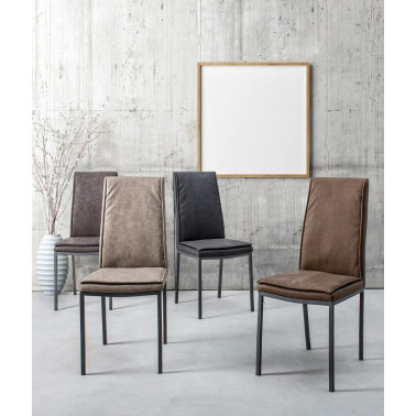 SILLA SOFIE PU ARCILLA