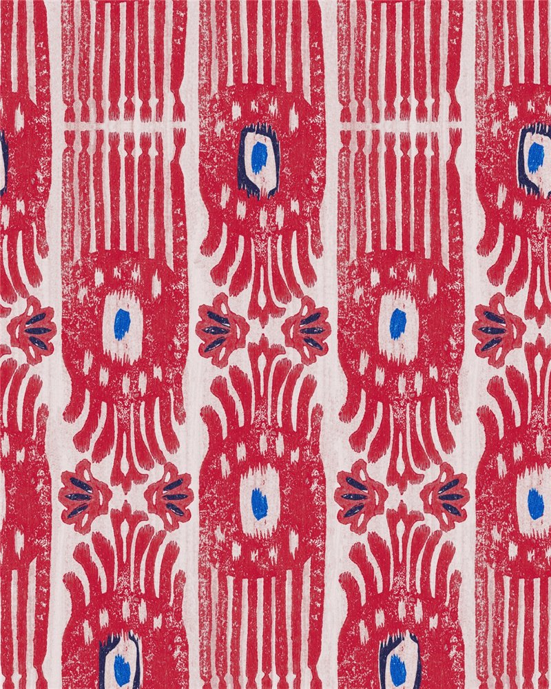 Ikat Raspberry Ripple WP20818