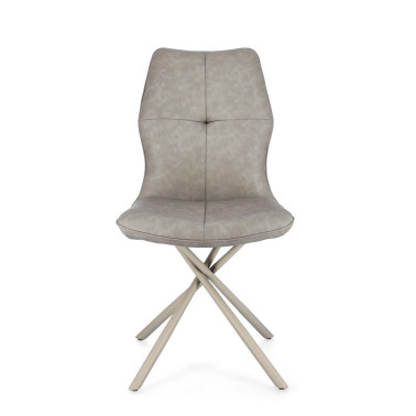 SILLA KEPLER PU GRIS PALOMA