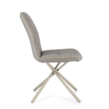 SILLA KEPLER PU GRIS PALOMA