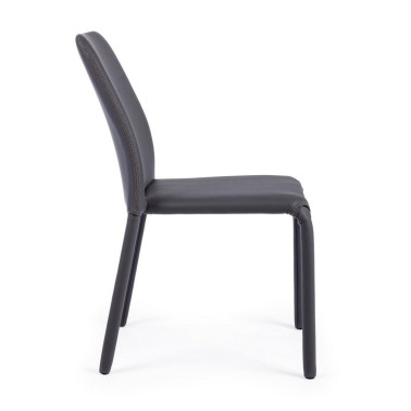 SILLA PATHOS PU GRIS