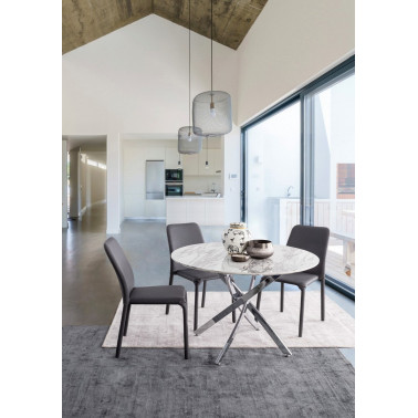 SILLA PATHOS PU GRIS