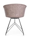 SILLA LOFT PU BEIGE VINT. ESTRUCT. NEGRO