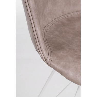 SILLA LOFT PU BEIGE VINT. ESTRUCT. BLANC