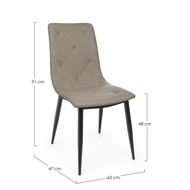 SILLA VICTOR PU TAN