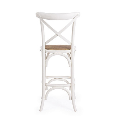 TABURETE BAR CROSS BLANCO