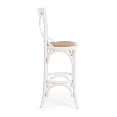 TABURETE BAR CROSS BLANCO
