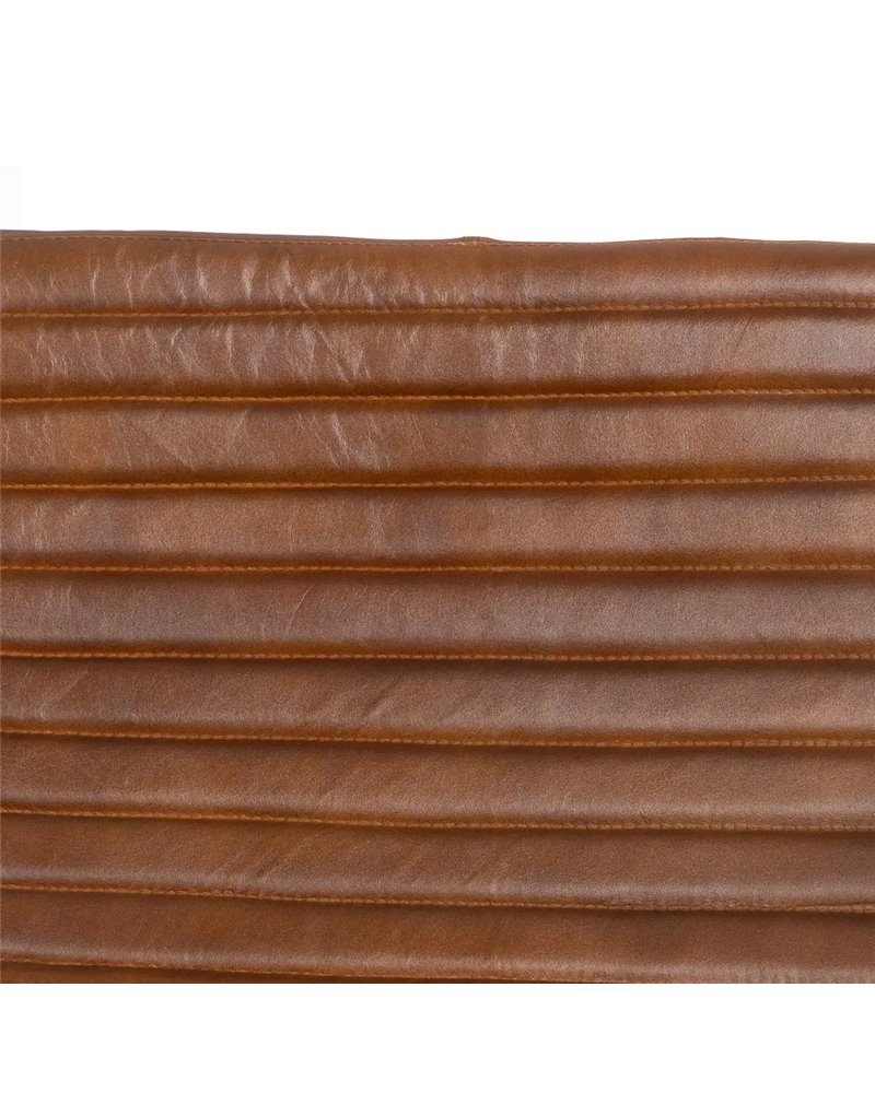 SILLÓN MARRÓN METAL-PIEL SALÓN 58 X 68 X 75 CM REF.605826