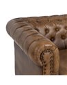 SOFÁ 2 PLAZAS MARRÓN PIEL SALÓN 153 X 83 X 76 CM REF.606275