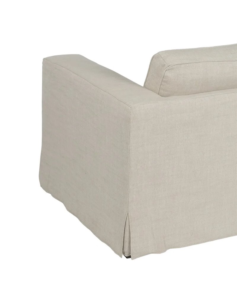 SOFÁ CHAISE LONGUE BEIGE TEJIDO SALÓN 253 X 160 X 93 CM REF.611006