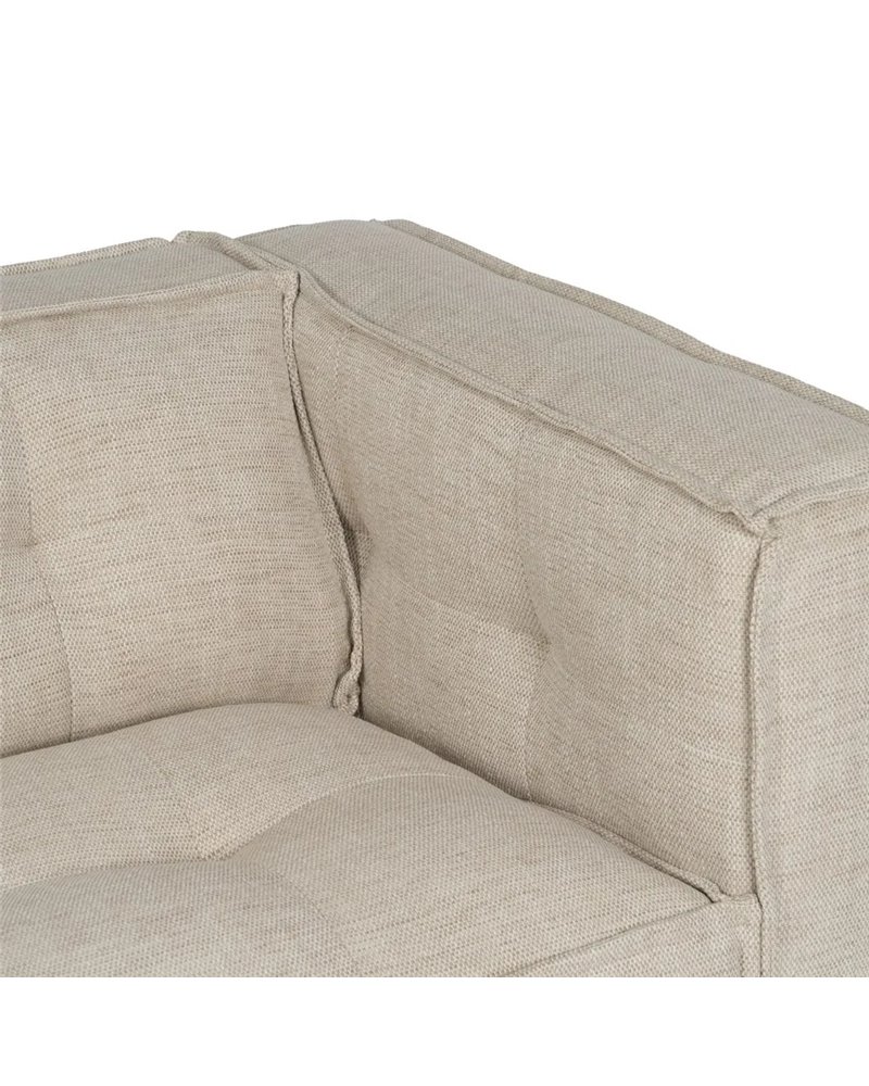 SOFÁ 2 PLAZAS BEIGE TEJIDO SALÓN 147 X 96 X 93 CM REF.611008