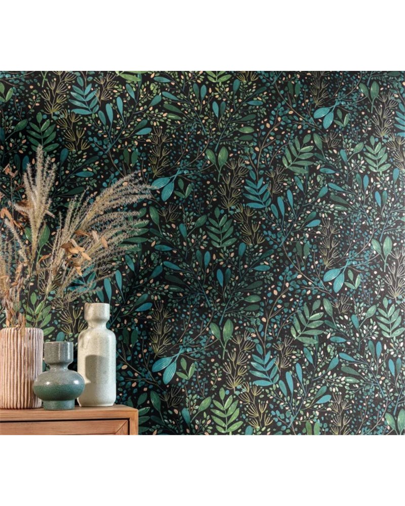 Green Life Joy Vert Bleu Or Fond Noir 101697692