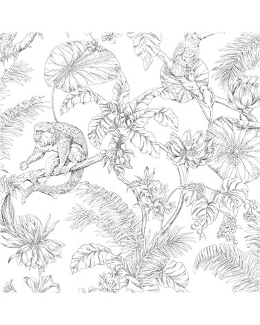 Tropical Sketch Toile Black RT7841