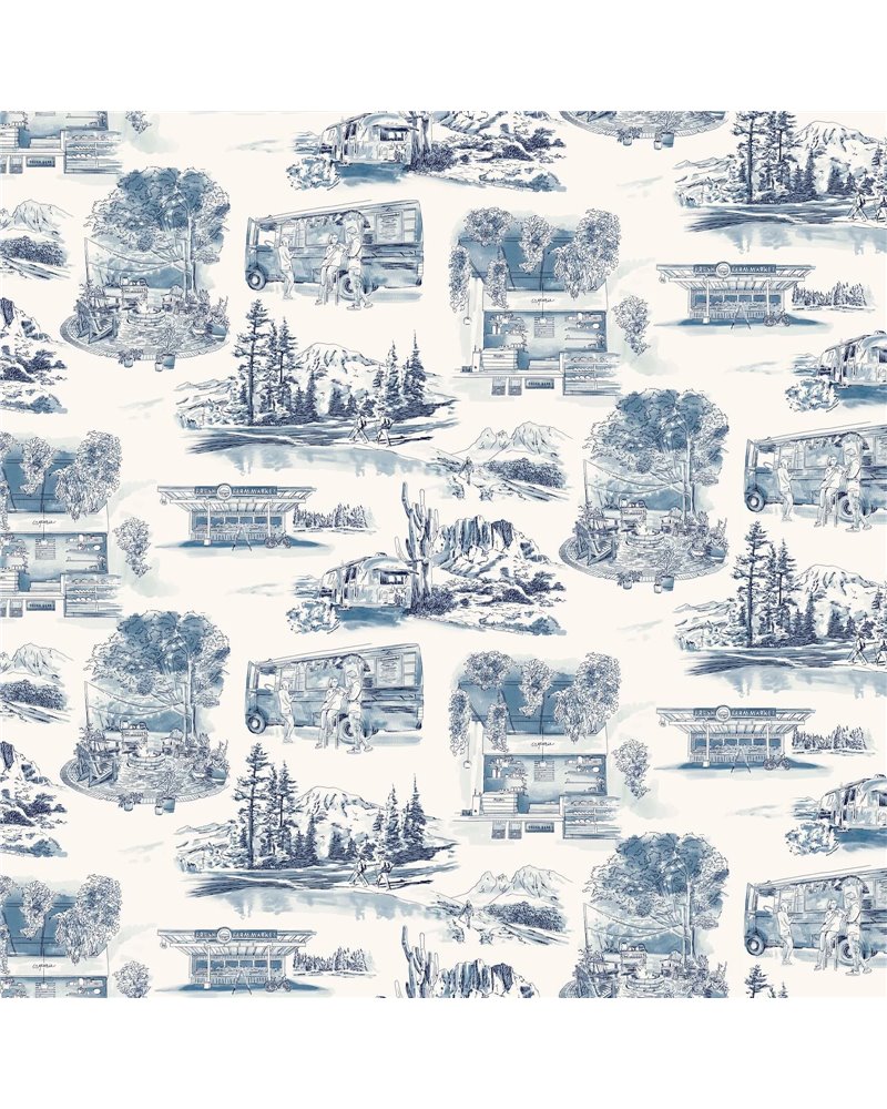 Modern Vista Toile Navy RT7862