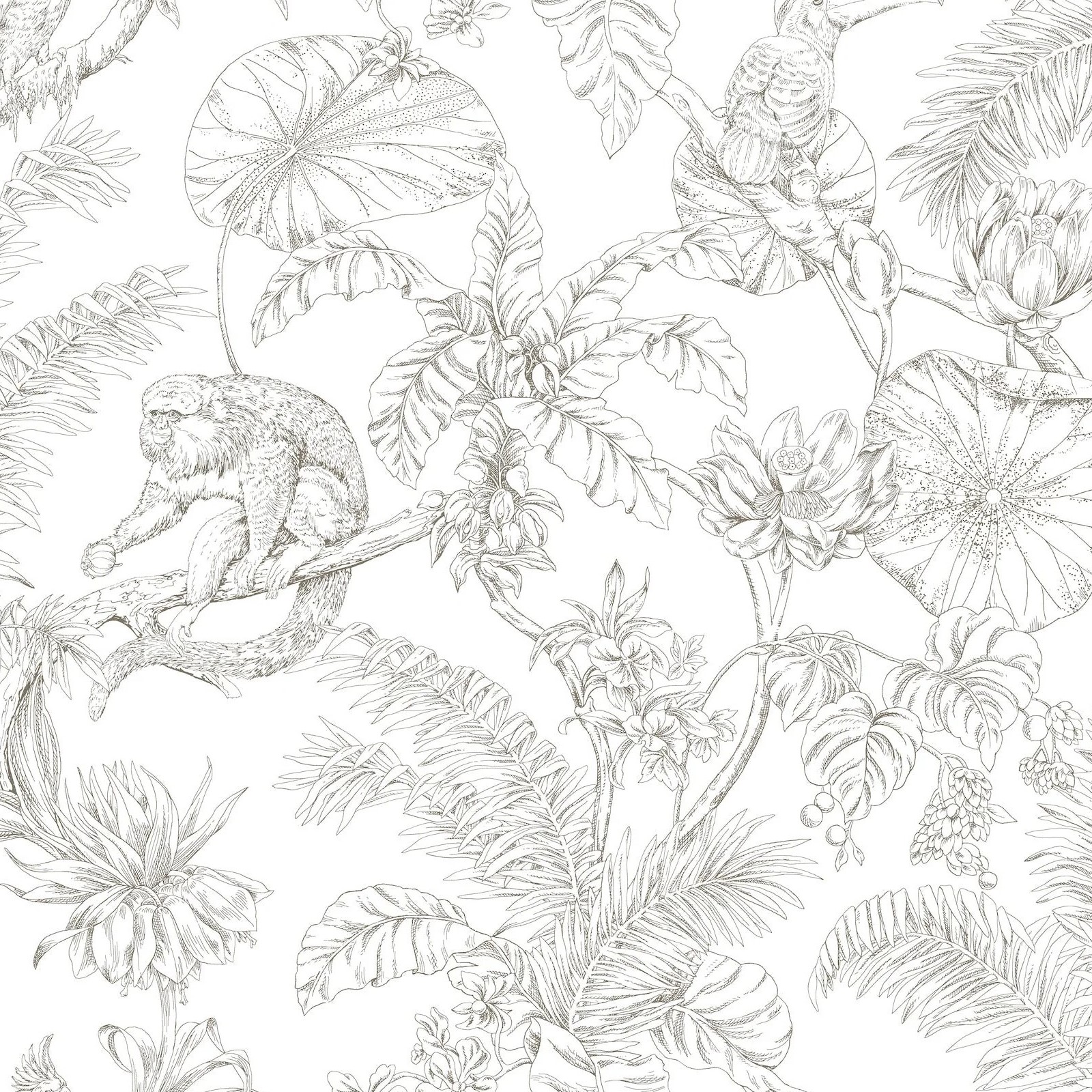 Tropical Sketch Toile Brown RT7843