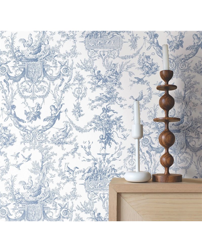 Old World Toile Blue White AT4241