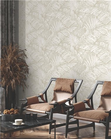Palm Cove Toile White Taupe RT7926