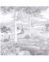 Jardin Public Noir Et Blanc DOM3003