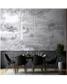 Jardin Public Noir Et Blanc DOM3003