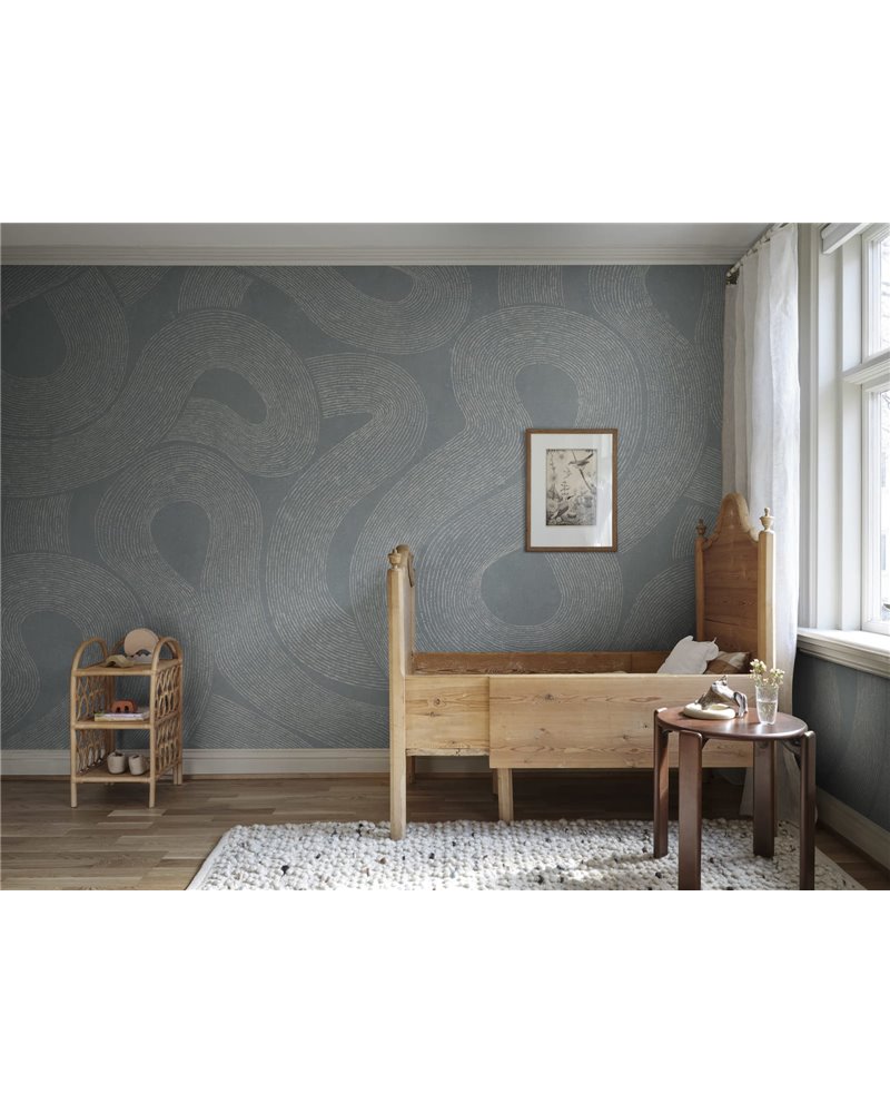 Zen Mural Misty Blue S10549