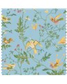 Hummingbirds Cotton Buttercup Yellow On Cornflower Blue F125-3011