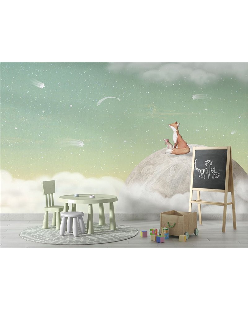 Fox on the Moon - Green W13902