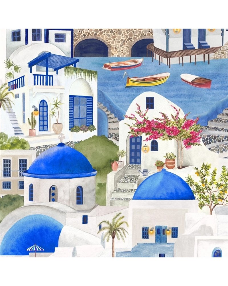 The Mediterranean Blue & White BMPP004-08A The Mediterranean Blue & White BMPP004-08A