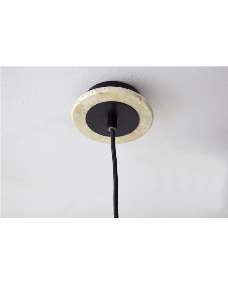LÁMPARA TECHO VIDRIO ÁMBAR MARMOL.LED