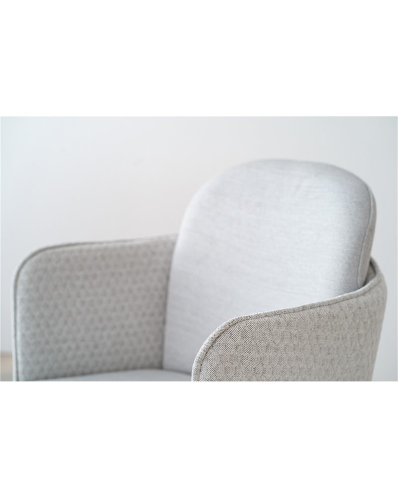SET 2 SILLAS COMEDOR CON BRAZOS.GRIS.