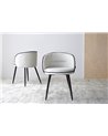 SET 2 SILLAS COMEDOR BEIGE Y NEGRO