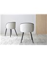 SET 2 SILLAS COMEDOR BEIGE Y NEGRO