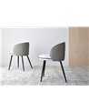 SET 2 SILLAS COMEDOR.PATRÓN NEGRO BEIGE