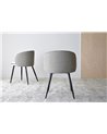 SET 2 SILLAS COMEDOR.PATRÓN NEGRO BEIGE