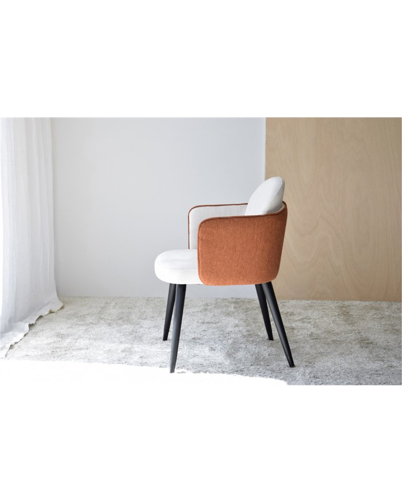 SET 2 SILLAS COMEDOR  BRAZOS. BEIGE TEJA