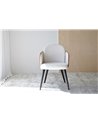 SET 2 SILLAS COMEDOR  BRAZOS. BEIGE TEJA