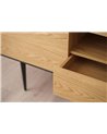 MUEBLE TV NEO. ROBLE Y METAL NEGRO MATE