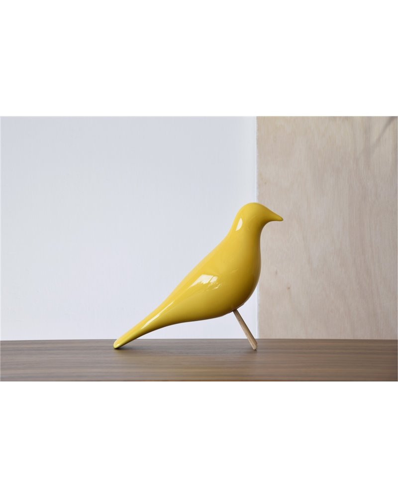 PÁJARO CERÁMICA COLOR AMARILLO BRILLO PÁJARO CERÁMICA COLOR AMARILLO BRILLO