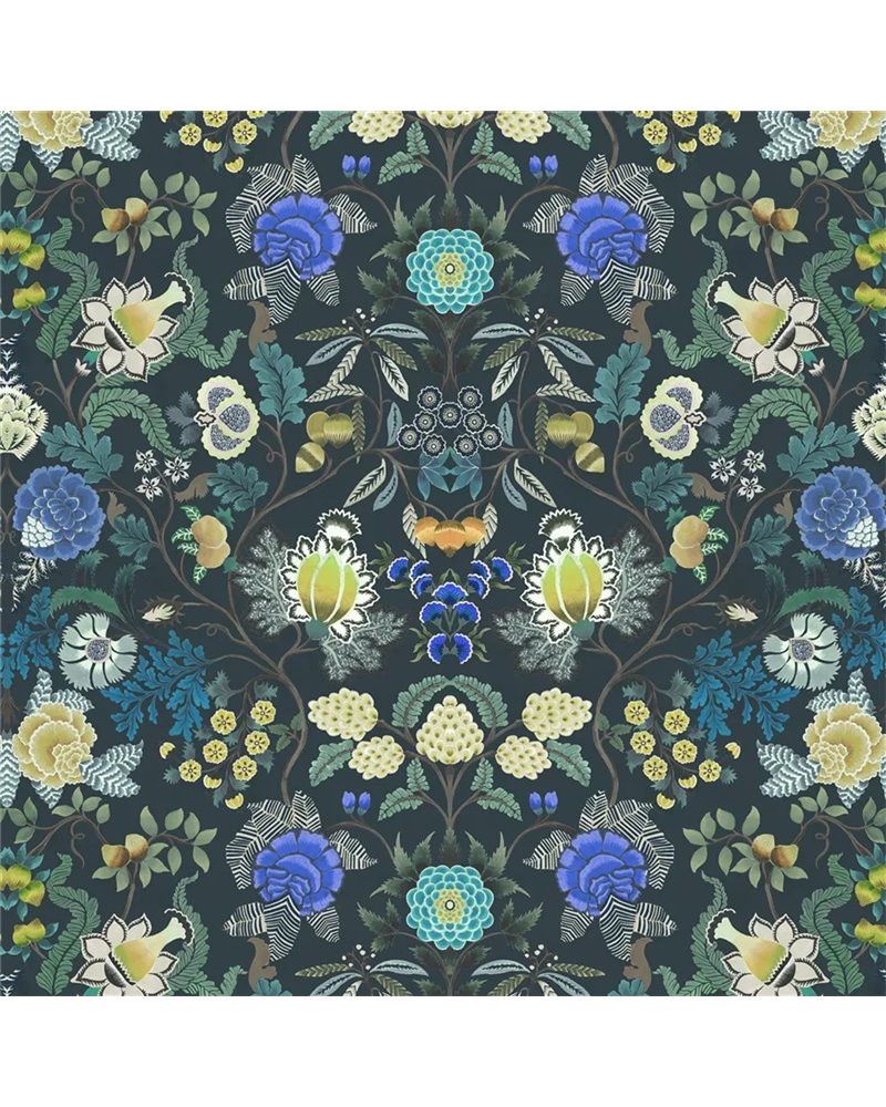 Brocart Decoratif Velours Indigo FDG3108-01 Brocart Decoratif Velours Indigo FDG3108-01