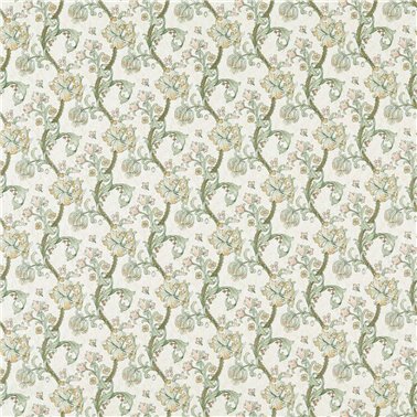 Golden Lily Embroidery Linen Blush F1742-02