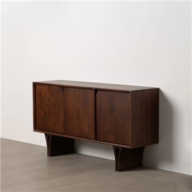 APARADOR MARRÓN MADERA DE ACACIA SALÓN 145 X 40 X 80 CM REF.-612684