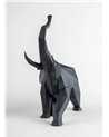Escultura Elefante. Negro mate