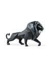 Escultura León. Negro mate