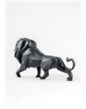 Escultura León. Negro mate